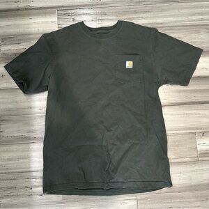 Carhartt black faded short sleeve pocket tee shirt size large tall